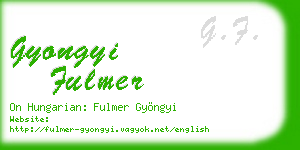 gyongyi fulmer business card