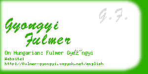 gyongyi fulmer business card